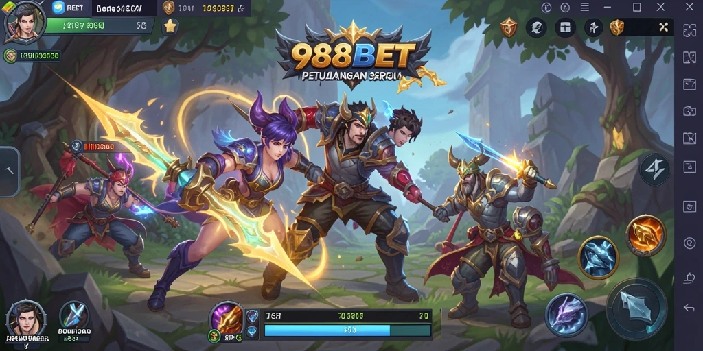 Gameplay seru 988BET dengan pertempuran yang mendebarkan.
