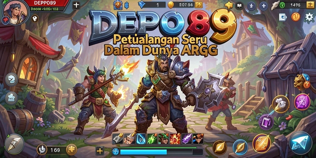 Menampilkan aksi seru dalam gameplay ARPG DEPO89.
