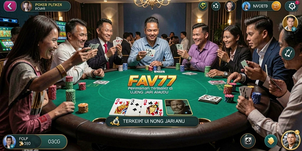 Gameplay FAV77 yang seru dalam aksi poker.