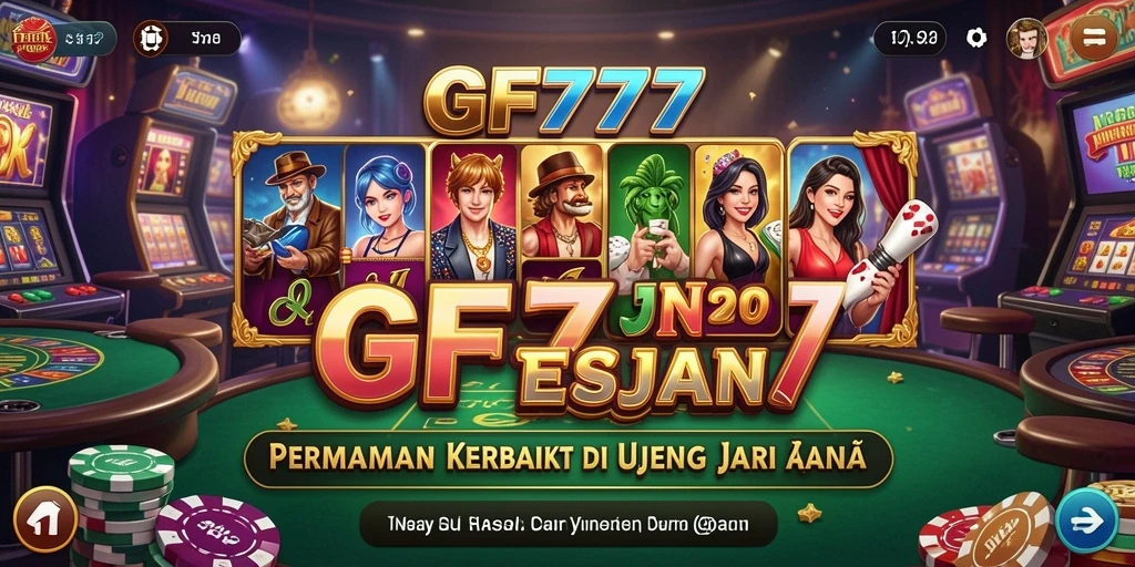 Screenshot dari gameplay GF777 menampilkan suasana Kasino yang menegangkan.