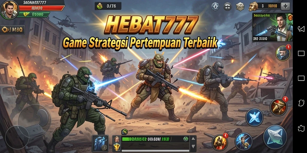 Screenshot HEBAT777 menampilkan aksi pertempuran yang intens dan strategi yang menarik.