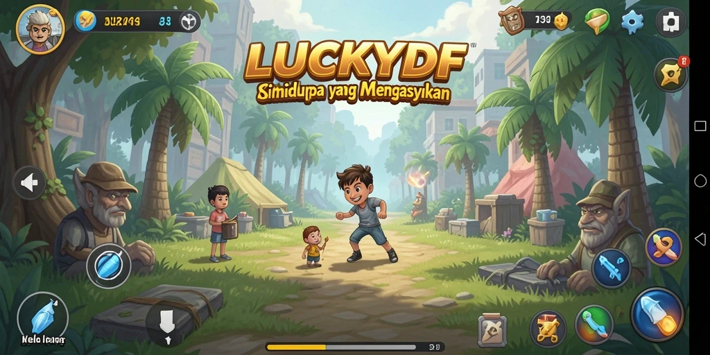 Tampilan gameplay menarik dari LUCKYDF yang mendebarkan.