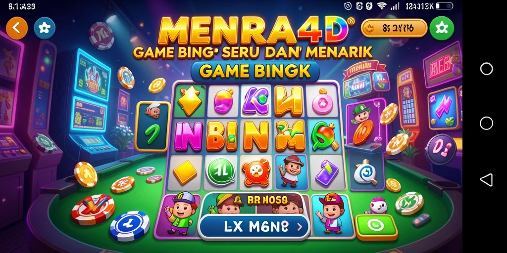 Tampilan gameplay MENARA4D yang seru dan menantang di Bingo.