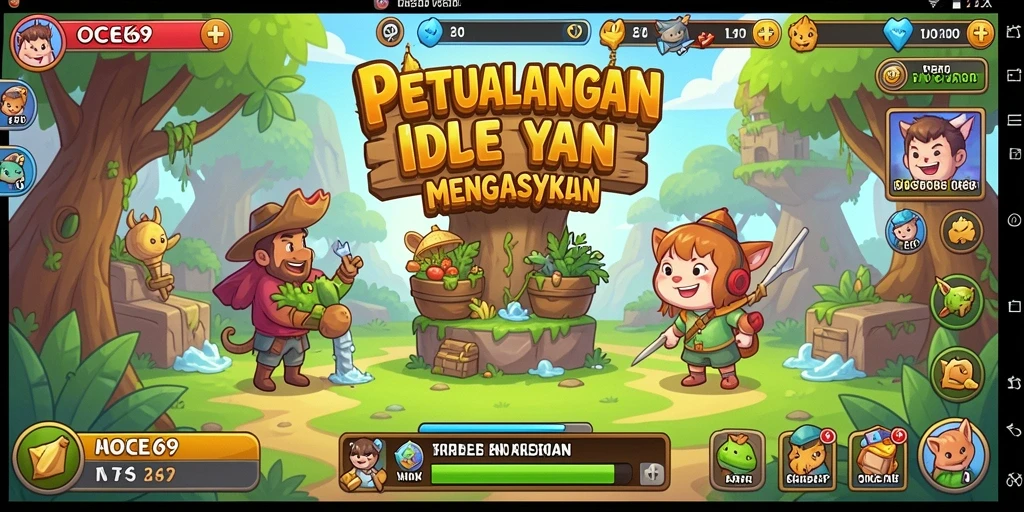 Gameplay menarik dalam OCE69 dengan berbagai karakter dan upgrade.