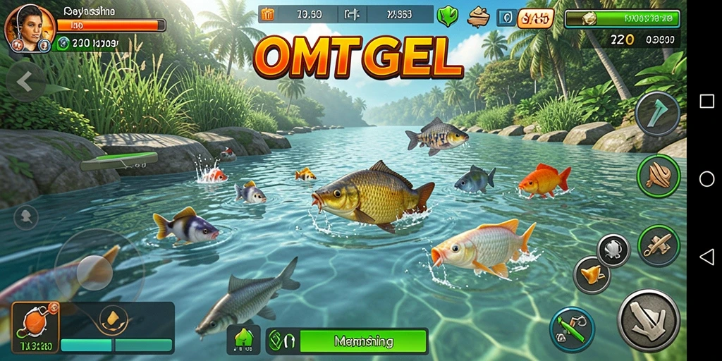 Screenshot OMTOGEL dengan tampilan gameplay Fishing yang menarik.