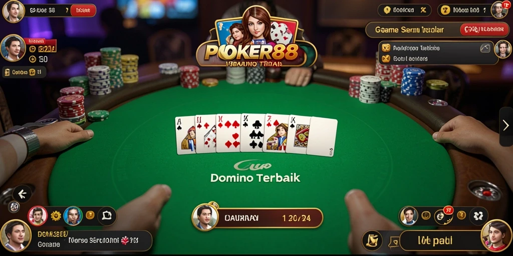Screenshot POKER88 menampilkan gameplay seru Domino.
