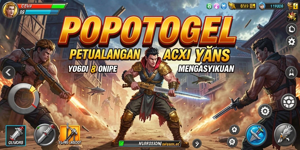Tampilan utama gameplay POPOTOGEL yang menggugah semangat aksi.