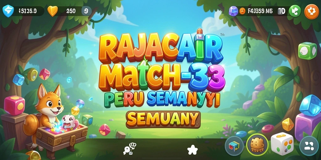 Tampilan menarik saat bermain game Match-3 RAJACAIR.