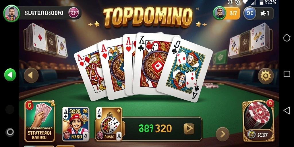 Tangkapan layar gameplay TOPDOMINO yang seru dan strategis.