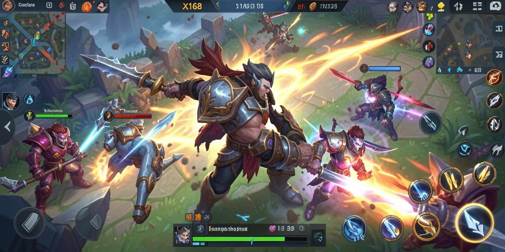Tampilan menarik dari gameplay X168 yang penuh aksi.